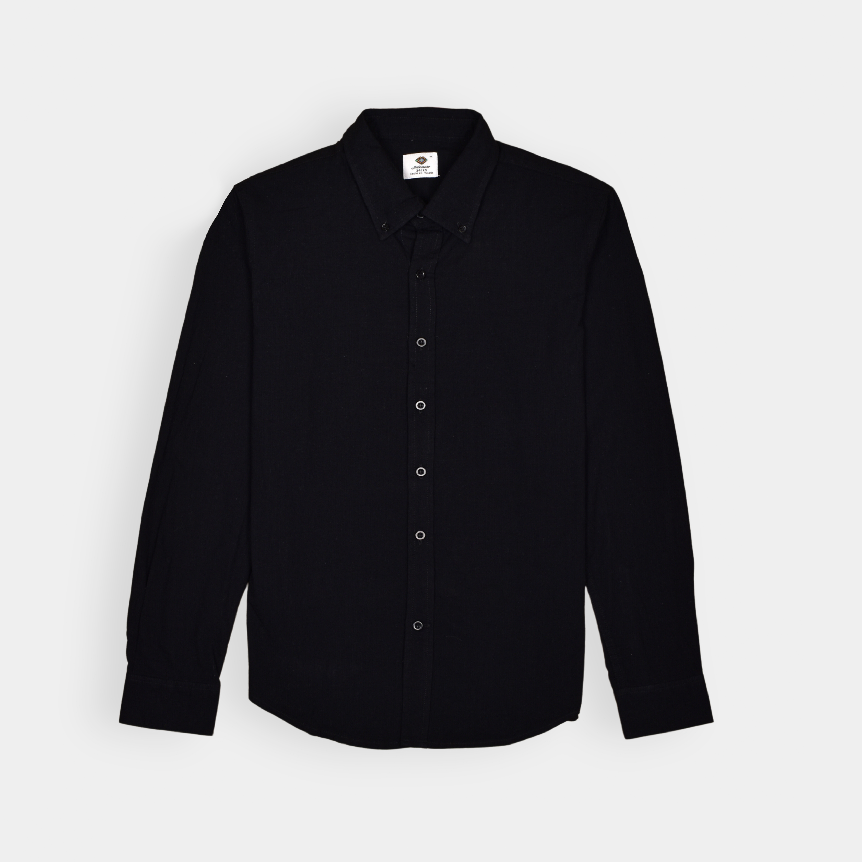 CAMISA NEGRO OXFORD MANGA LARGA